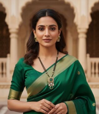 Black Beads with Earrings & Locket Set