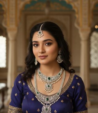 Victoria Polish American Diamond Bridal Set