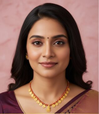 Lakshmi Coins Coral Necklace