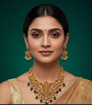 Mahalaxmi Coral Kundan Beads Necklace