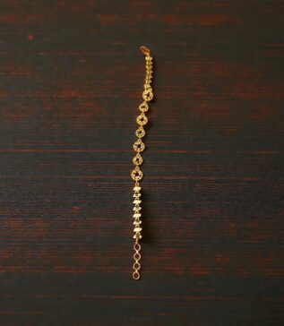 Golden Ruby Link Adjustable Bracelet