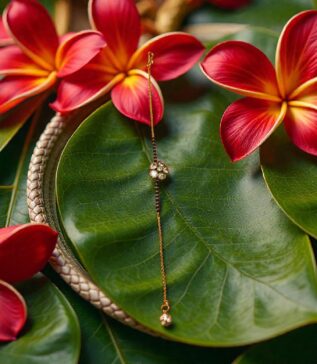 Black Beats Ad Stone Flower Design Bracelet