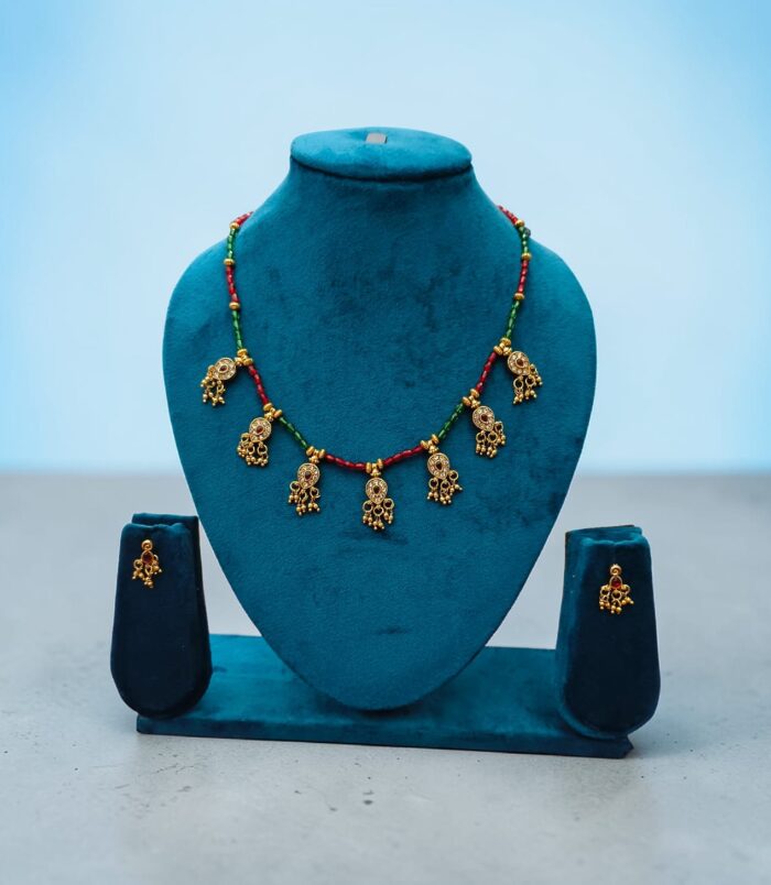 Multi Kundan stone necklace