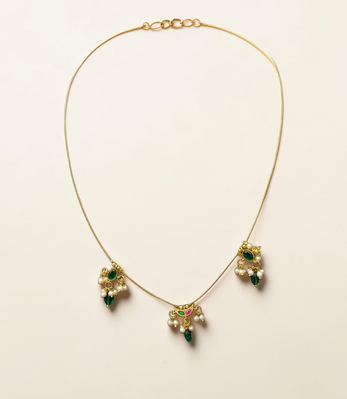 Pink Lotus Invisible Chain Necklace