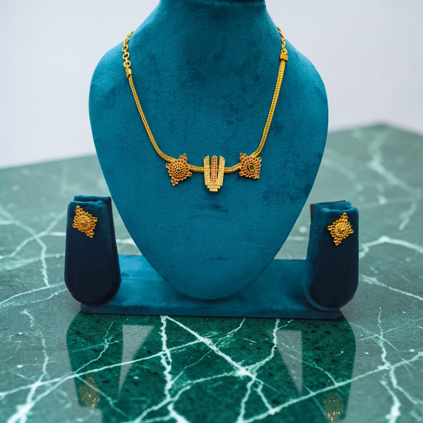Shanku Chakra Namam Antique Necklace