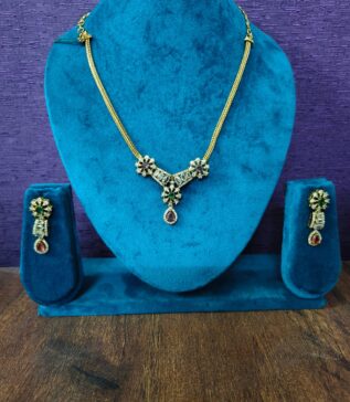 Crystal Royale AD Pendant Necklace Set with Earrings