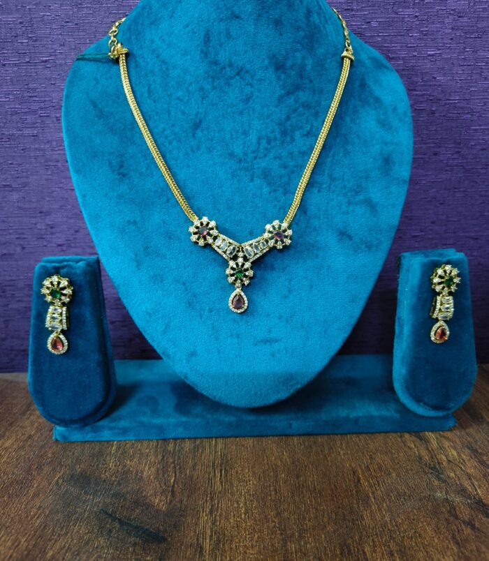 Crystal Royale AD Pendant Necklace Set with Earrings Crystal Royale AD Pendant Necklace Set with Earrings