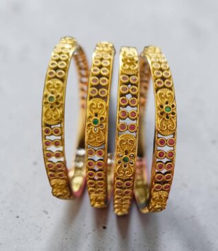 Antique Gold Temple Bangles