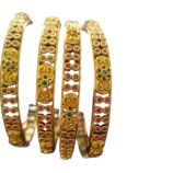 Antique-Gold-Temple-Bangles-set