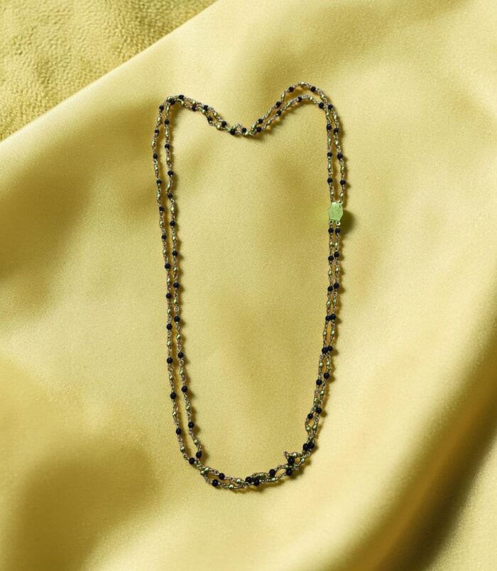 Black Beads Double Layer Mangalsutra Chain-black