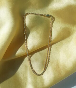 Black Beads Double Layer Mangalsutra Chain-gold