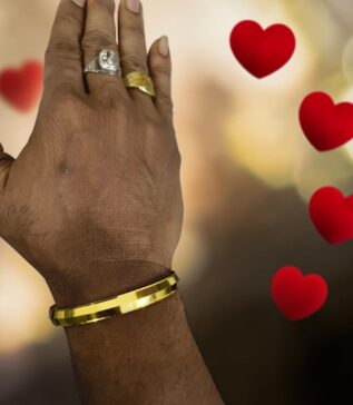 Classic Gold-Tone Plain Men's Kada Bracelet