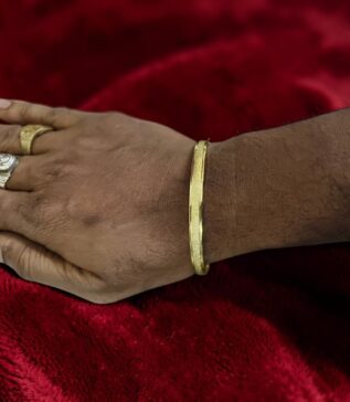 Classic Matte Gold-Tone Men's Kada Bracelet online