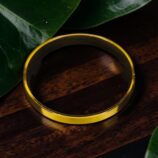Classic Plain Gold-Tone Sleek Bracelet