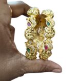 Gold plated laxmi devi bangles online