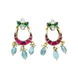 Jadau Kundan Chand Bali earrings online