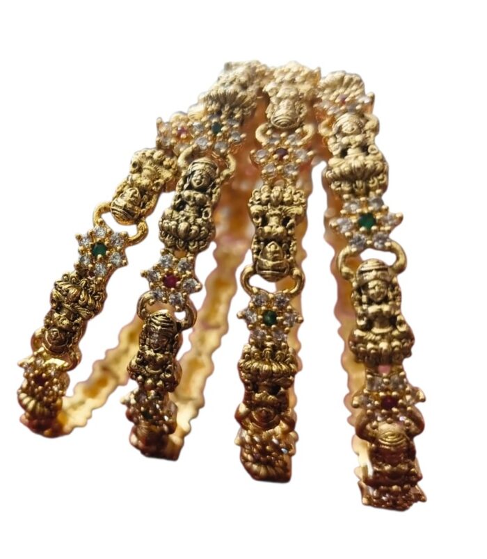 Kundan Gold Plated temple laxmi Devi bangles online