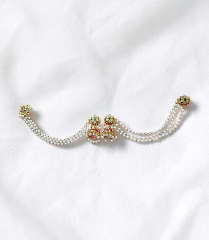 Kundan Pearl Mati Jhumka