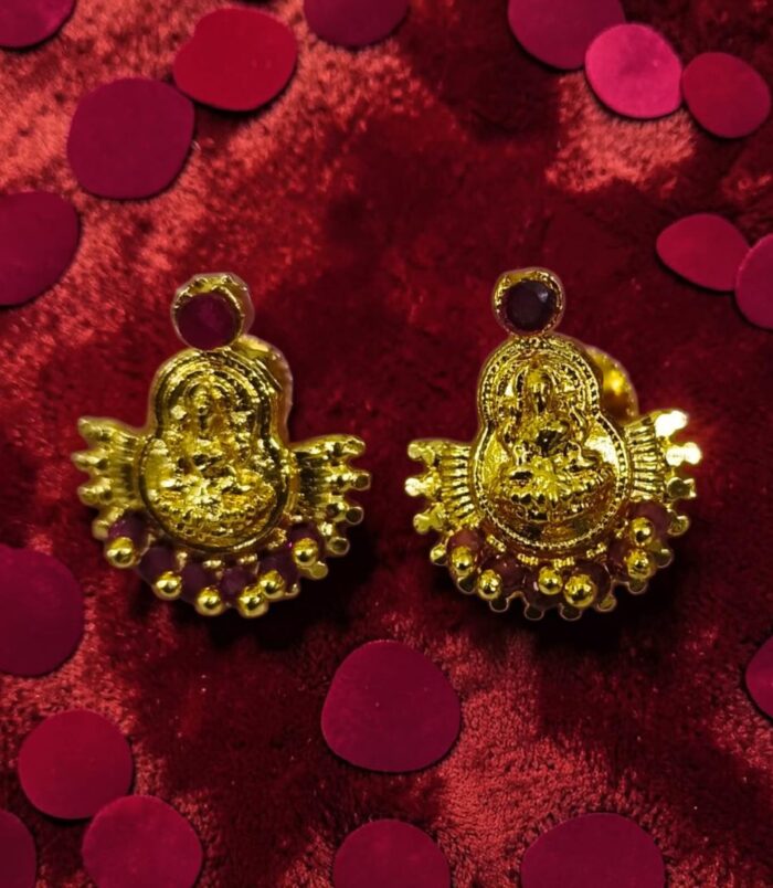 Lakshmi Devi Stone Gold-Tone Stud Earrings online