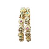 Mahalakshmi Ruby Emerald Kundan Temple Bangles online