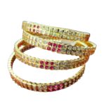 Premium Impon Panchaloha stone bangle set