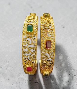 Royal Floral Vine Motif Openable Bangles