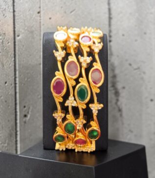 Ruby Vine Pattern Bangles