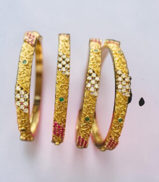 Traditional Antique Gold Kada Bangles