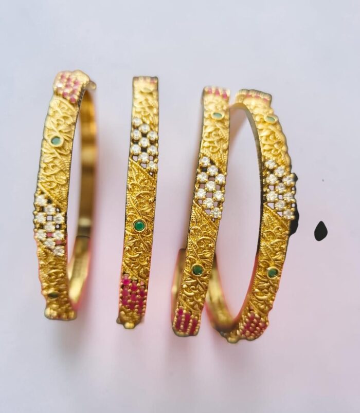 Traditional Antique Gold Kada Bangles