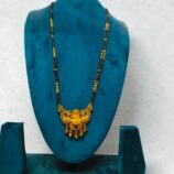 Traditional Lakshmi Peacock Black Beads Long Mangalsutra online