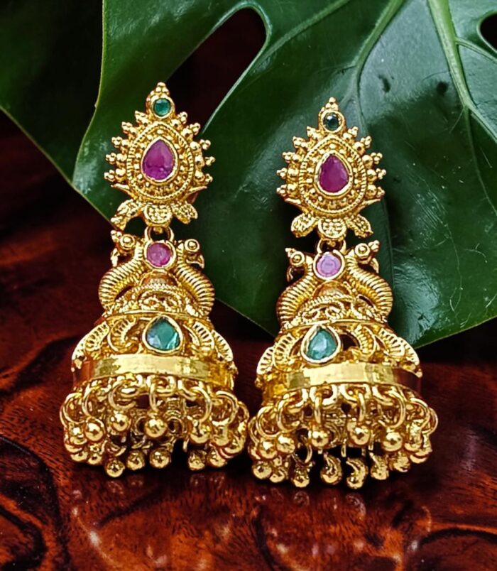 peacocks jhumkas