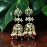 Polki Jhumka earrings
