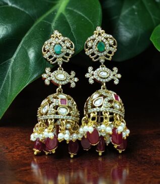Polki Jhumka earrings