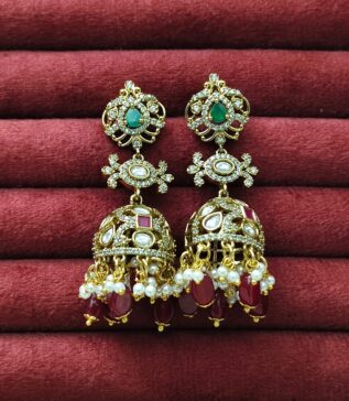 Polki Jhumka earrings online