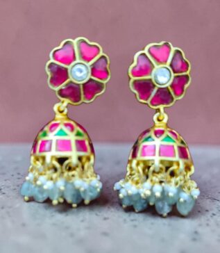 Jadau Kundan Jhumka Earrings