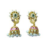 Peacock Pearl Jhumka Earrings online