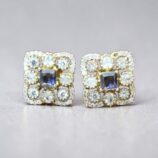 Diamond cluster earrings