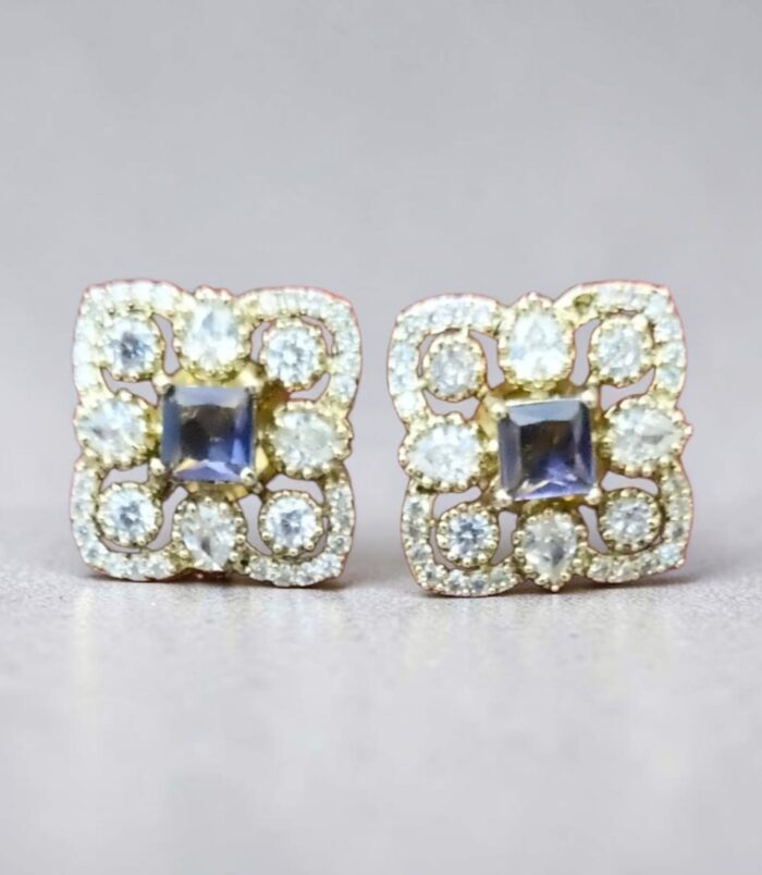 Diamond cluster earrings